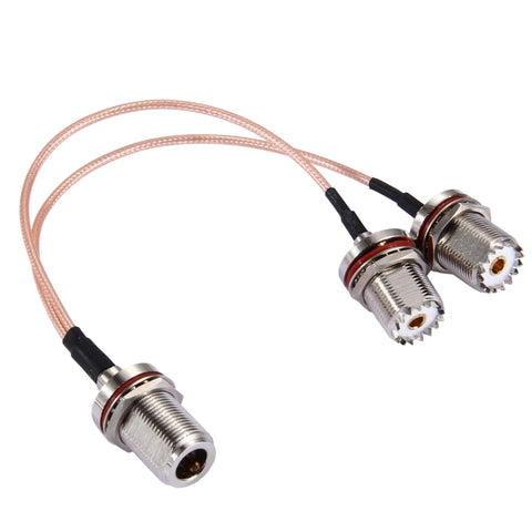 Cavo N Femmina 20 cm con 2 UHF Femmina e Anello Impermeabile - RG316
