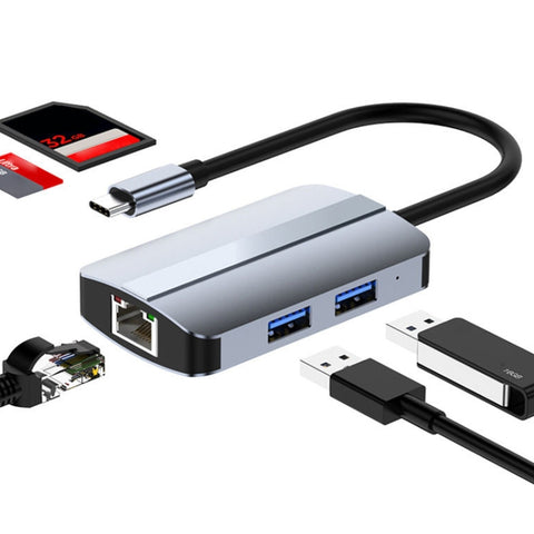 Adaptateur HUB station d'accueil multifonction 5 en 1 USB-C/Type-C vers USB, BYL-2112