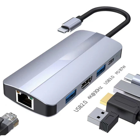 Adaptateur HUB multifonction USB-C/Type-C vers USB 5 en 1, BYL-2109