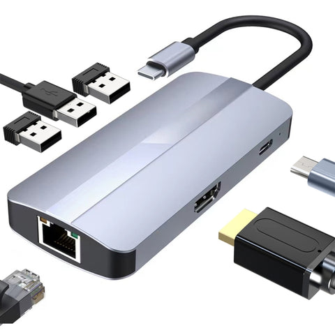 Adaptateur HUB multifonction USB-C/Type-C vers USB 6 en 1, BYL-2209