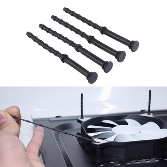 Vite per ventola per computer in gomma siliconica per unghie smorzante morbida da 4 pezzi da 65 mm, 4 PCS 65mm