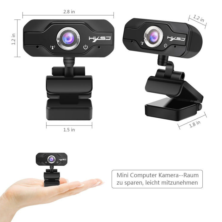 Webcam HXSJ S50 HD 720P 30fps per Desktop e Laptop con Microfono