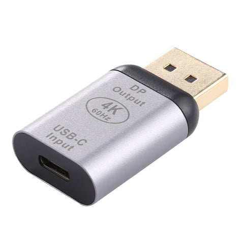Adaptateur en alliage d'aluminium de type C / USB-C pour femme et grand mâle DP, Type-C femelle vers Big DP mâle