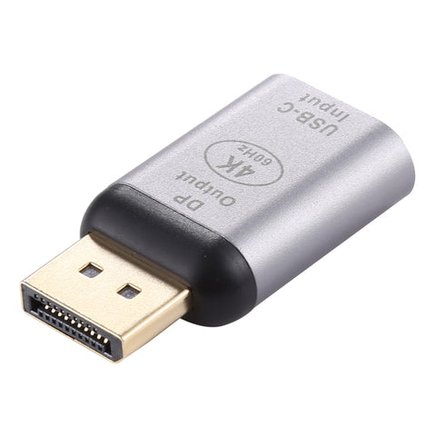 Adaptateur en alliage d'aluminium de type C / USB-C pour femme et grand mâle DP, Type-C femelle vers Big DP mâle