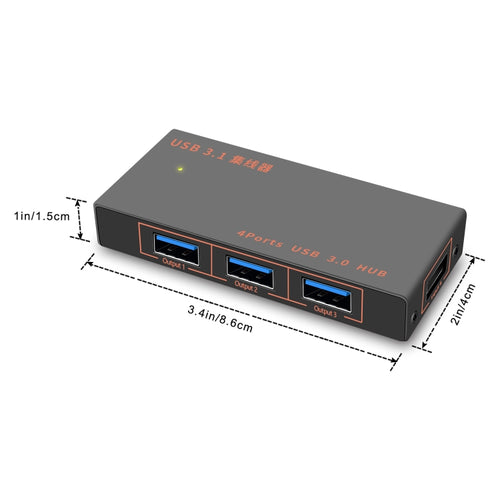 4-in-1 USB 3.0 Multi-Function Hub for Easy Connectivity
