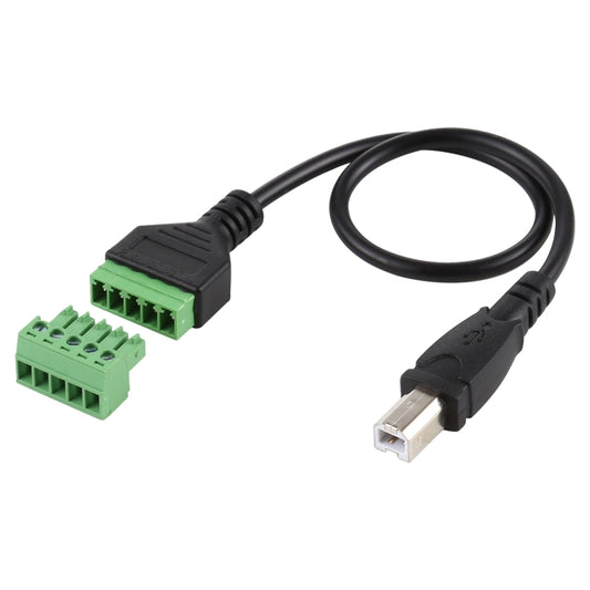 Spina maschio USB tipo B a terminali collegabili a 5 pin Connettore USB senza saldatura Cavo adattatore di connessione senza saldatura, lunghezza: 30 cm, USB Type-B Male