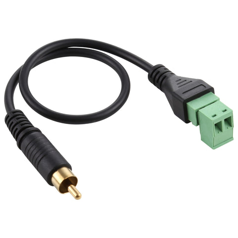 Terminali collegabili RCA maschio placcati in oro a 2 pin Connettore USB senza saldatura Cavo adattatore di connessione senza saldatura, lunghezza: 30 cm, RCA Male