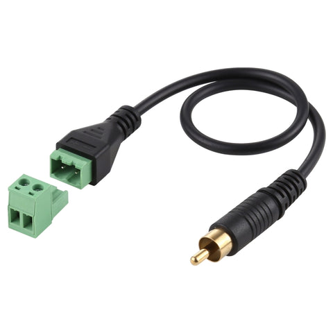 Terminali collegabili RCA maschio placcati in oro a 2 pin Connettore USB senza saldatura Cavo adattatore di connessione senza saldatura, lunghezza: 30 cm, RCA Male