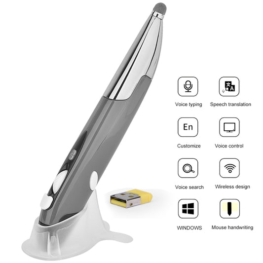 PR-06S Mouse ottico wireless intelligente a 4 tasti con funzione penna stilo, supporta operazioni/traduzioni vocali, Support Voice Operation / Translation Grey, Support Voice Operation / Translation Blue, Support Voice Operation / Translation Red