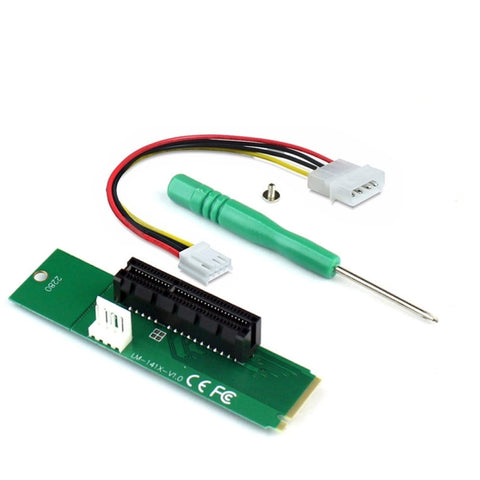Carte convertisseur adaptateur PCI-E 4X femelle vers NGFF M.2 maschio chiave avec cavo di alimentazione