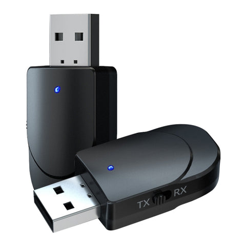 KN330 Adaptateur audio de transformateur de riz USB Bluetooth 5.0 3 en 1 avec commutation à impulsion et interface AUX de 3,5 mm, KN330