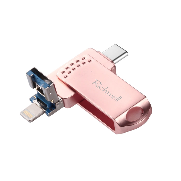 Richwell 128GB Metal Flash Drive with OTG and USB 3.0