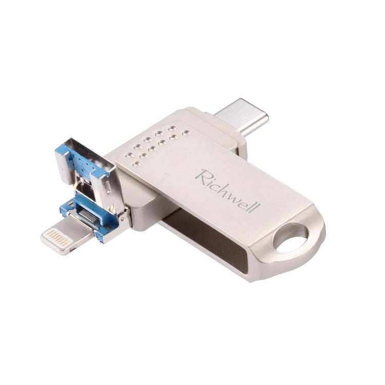 Richwell 128GB Metal Flash Drive with OTG and USB 3.0