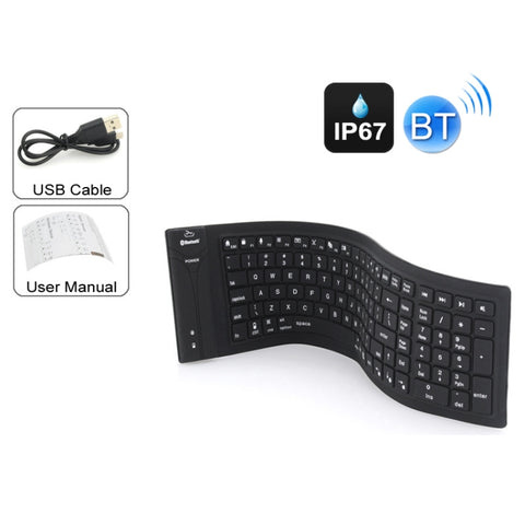 Tastiera Bluetooth pieghevole in silicone JA-11 da 108 tasti