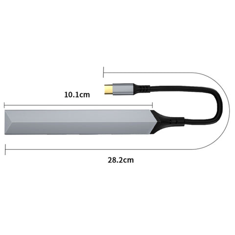 Adattatore HUB per docking station multifunzione V253 5 in 1 da USB-C/Tipo-C a USB, V253