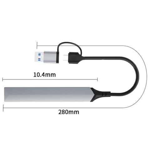 V253B Adattatore HUB docking station multifunzione USB 5 in 1 + USB-C/Tipo-C a USB, V253B