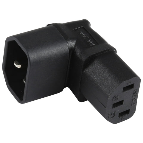 Presa convertitore adattatore spina di alimentazione CA a gomito (su) da C13 a C14, C13 to C14 Elbow Up