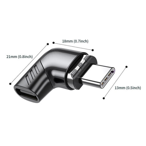 Adaptateur magnétique magnétique pour gomito X20 100 W PD USB-C/Type-C femme vers USB-C/Type-C