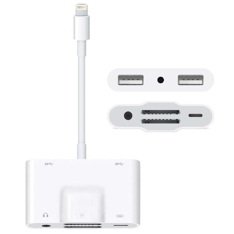 Adattatore 6 in 1 per fotocamera: 8 pin maschio, doppia USB, doppia