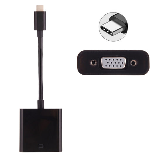 cavo-adattatore-usb-c-type-c-3-1-maschio-a-vga-femmina-per-macbook-12-pollici-chromebook-pixel-2015-nokia-n1-tablet-pc-lunghezza-circa-10-cm - immagine 1