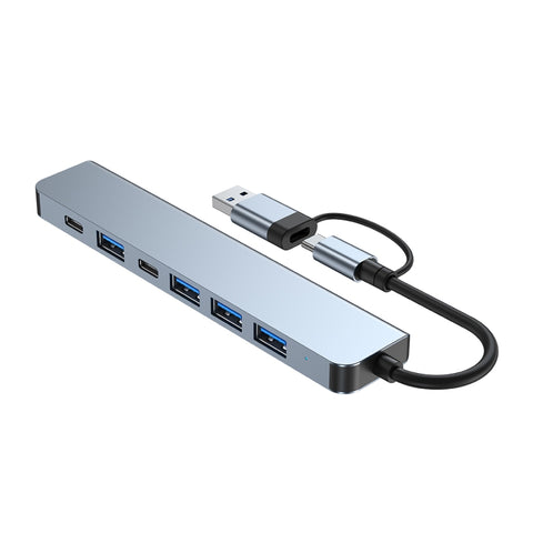 Adaptateur HUB USB 2.0 7 en 1 de USB 3.0 et Type-C/USB-C à USB 3.0, 7 en 1