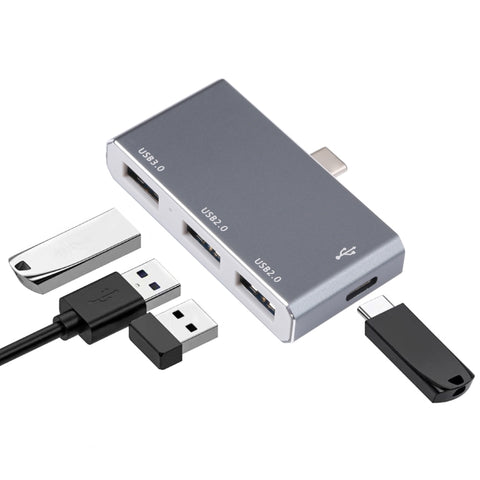 Adaptateur HUB USB 2.0 USB-C/de type C à OTG à 4 portes Type-C USB 3.0