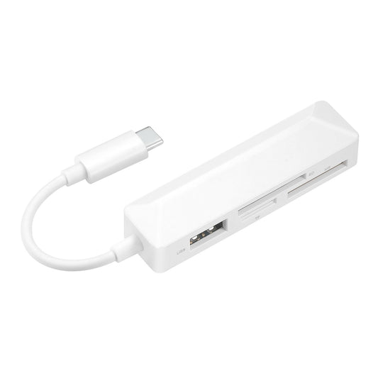 Lettore di Schede 4 in 1 USB-C per MS, SD, TF e USB 2.0