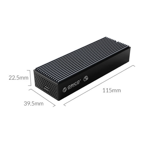 Custodia SSD ORICO M2PVC3-G20-GY-BP USB3.2 20Gbps M.2 NVMe, M2PVC3-G20-GY-BP