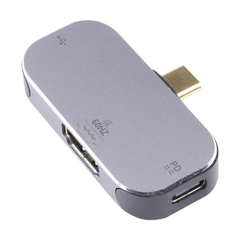 Adattatore USB-C/Type-C 3 in 1 maschio a doppio USB-C/Type-C + adattatore HDMI femmina 4K 60Hz, Dual USB-C / Type-C + HDMI
