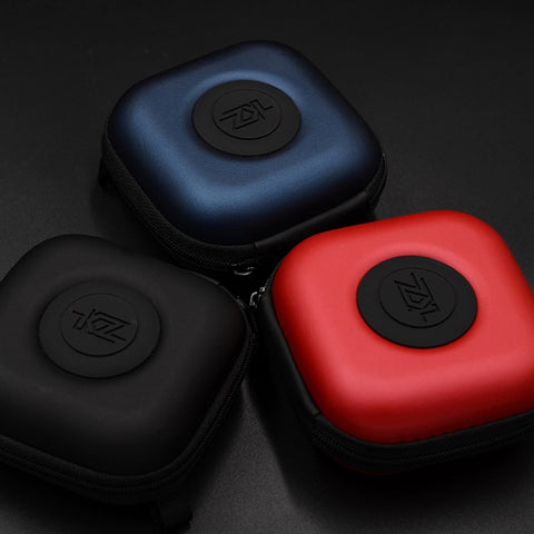 Étui de rangement portable en PU pour oreillettes pour batterie de voiture pour cavo dati KZ, PU noir, PU bleu, PU rouge