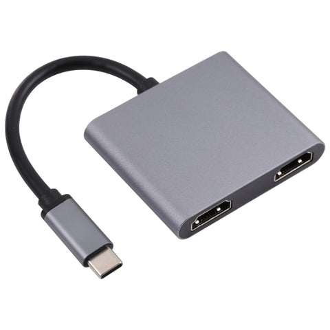 Adattatore HUB 2 in 1 da USB-C/Tipo-C a 2 porte HDTV
