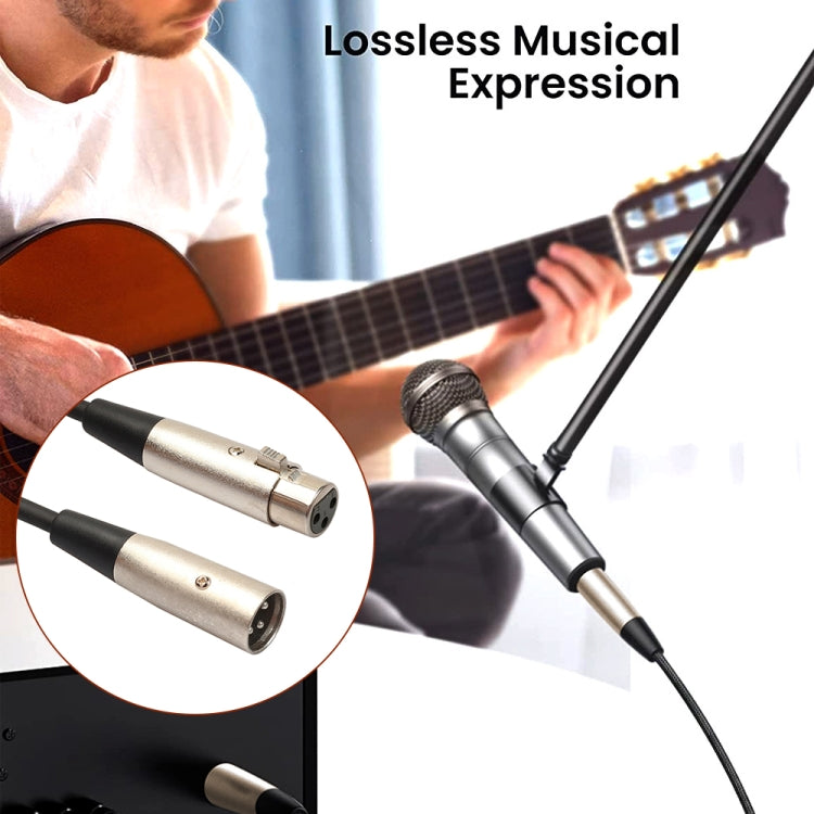10m 3-Pin XLR Male to XLR Female MIC Shielded Cable Microphone Audio Cord, Length: 10m
