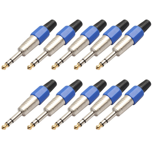 10 Pack 6.35mm Gold-Plated Audio Plug for Microphones