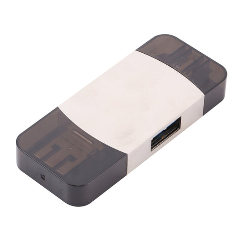 8 en 1 type C / USB-C + 8 broches + double USB + SD + TF + fiche micro + adaptateur multifonction OTG, 8 en 1