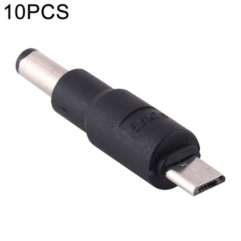 10 connecteurs d'alimentation CC de 5,5 x 2,1 mm à micro USB, 5,5 x 2,1 mm