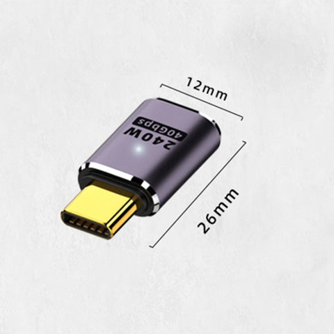 Adattatore dritto da USB-C/Type-C femmina a USB-C/Type-C maschio da 40 Gbps da 240 W con luce, Straight Adapter
