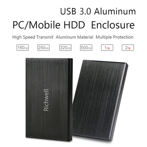 Disco rigido mobile Richwell SATA R23-SATA-250GB 250 GB, interfaccia USB 3.0, 2,5 pollici, 250GB