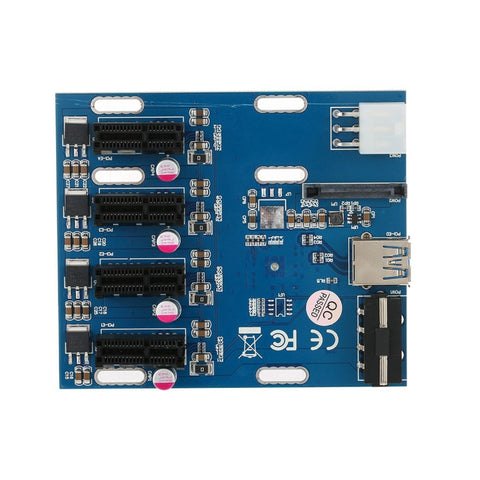Carte convertisseur de PCI-E à PCI-E de 1 à 4 1 X Express Card avec 4 ports Slot PCI-E