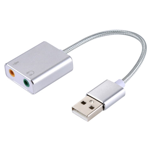 Scheda audio esterna virtuale USB a 7.1 canali con guscio in lega di alluminio con cavo da 13 cm per PC portatile, USB