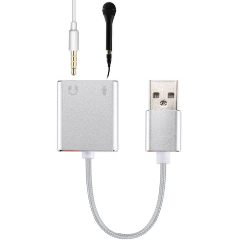 Scheda audio esterna virtuale USB a 7.1 canali con guscio in lega di alluminio con cavo da 13 cm per PC portatile, USB