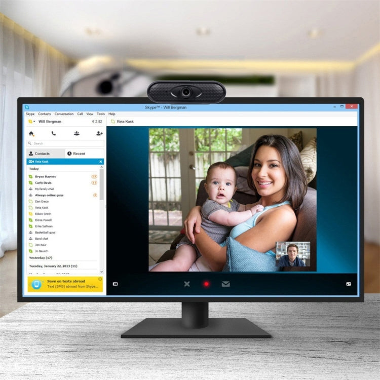 WebCam con fotocamera USB 720P con microfono, 720P