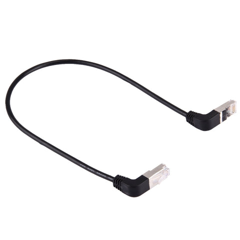 Cavo LAN di rete RJ45 maschio piegato verso l'alto da 40 cm a RJ45 maschio piegato verso il basso, 40cm Bent Upward to Bent Down