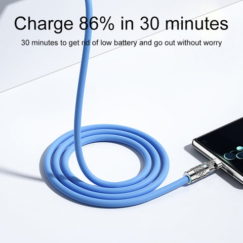 Cavo di ricarica rapida con spina metallica da 180 gradi da USB a Type-C serie Mech 6A 120W, lunghezza: 1,8 m, 1.8m Type-C, 1.8m 180-degree Type-C
