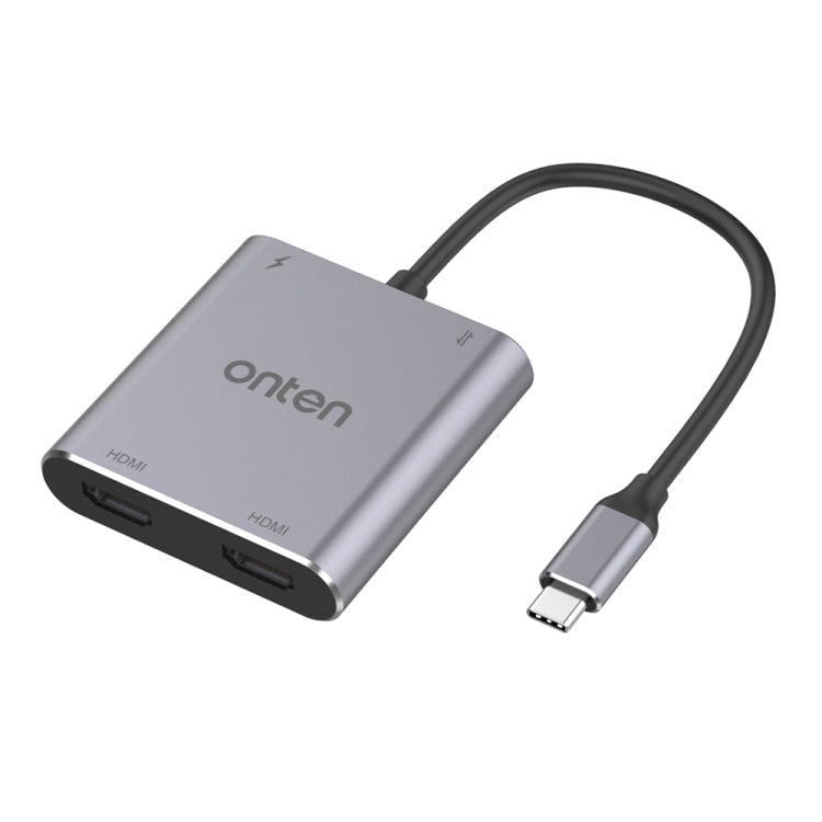 Onten 9175K Hub USB-C 4 in 1 con doppio HDMI, USB 3.0 e ricarica PD
