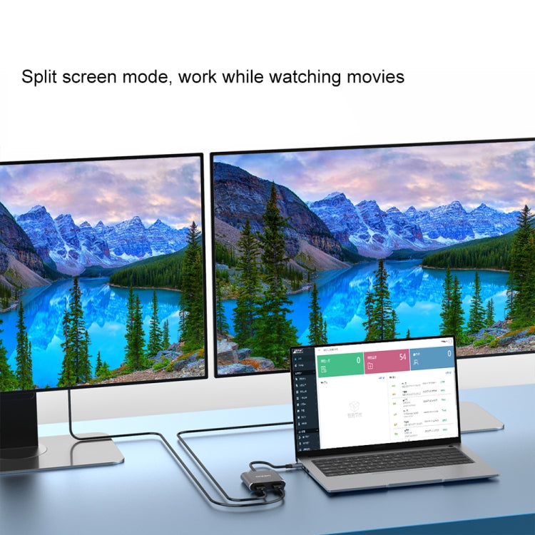 Onten 9175K Hub USB-C 4 in 1 con doppio HDMI, USB 3.0 e ricarica PD