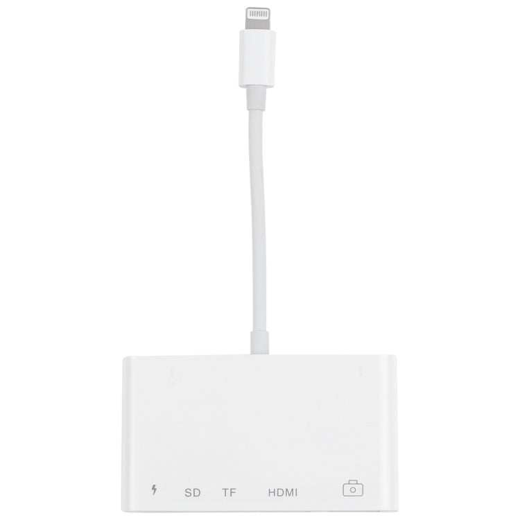 8-Pin Male to USB HDMI OTG Adapter with TF/SD Card Slot