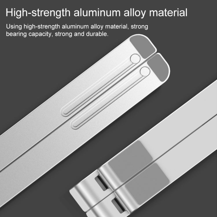 Portable Adjustable Laptop Stand Desktop Lifting Height Increase Rack Folding Heat Dissipation Holder, Style: Ordinary, Style: Ordinary(Grey)           ...
