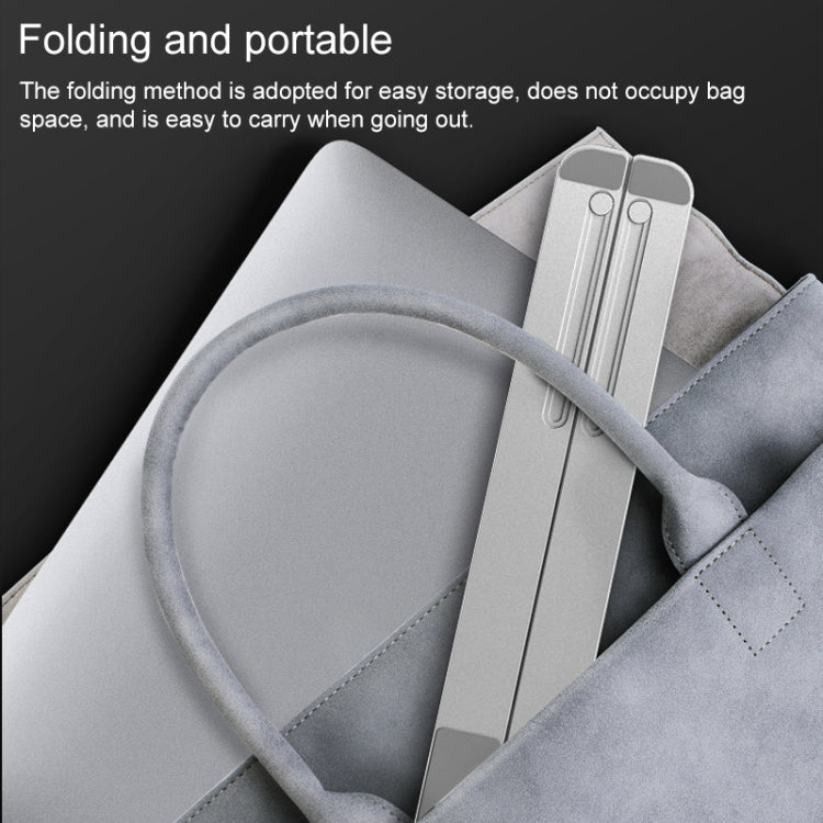 Portable Adjustable Laptop Stand Desktop Lifting Height Increase Rack Folding Heat Dissipation Holder, Style: Ordinary, Style: Ordinary(Grey)           ...