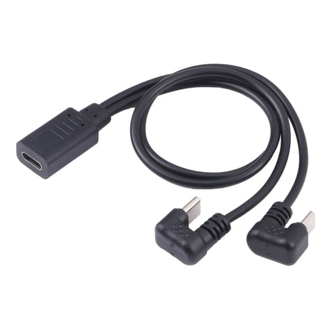 Cavo USB-C/Type-C maschio a forma di U + Micro USB maschio a USB-C/Type-C femmina, Type-C + Micro USB to Type-C