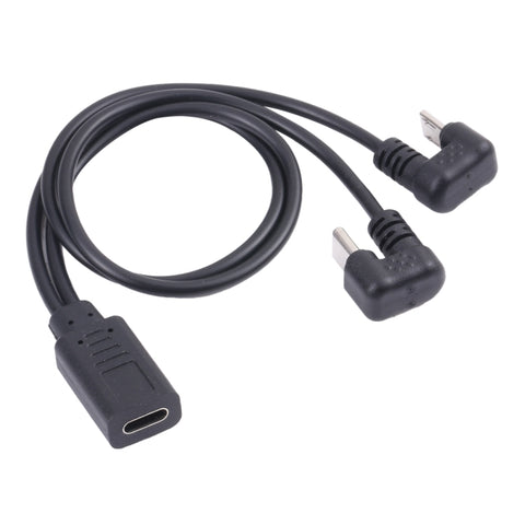 Cavo USB-C/Type-C maschio a forma di U + Micro USB maschio a USB-C/Type-C femmina, Type-C + Micro USB to Type-C